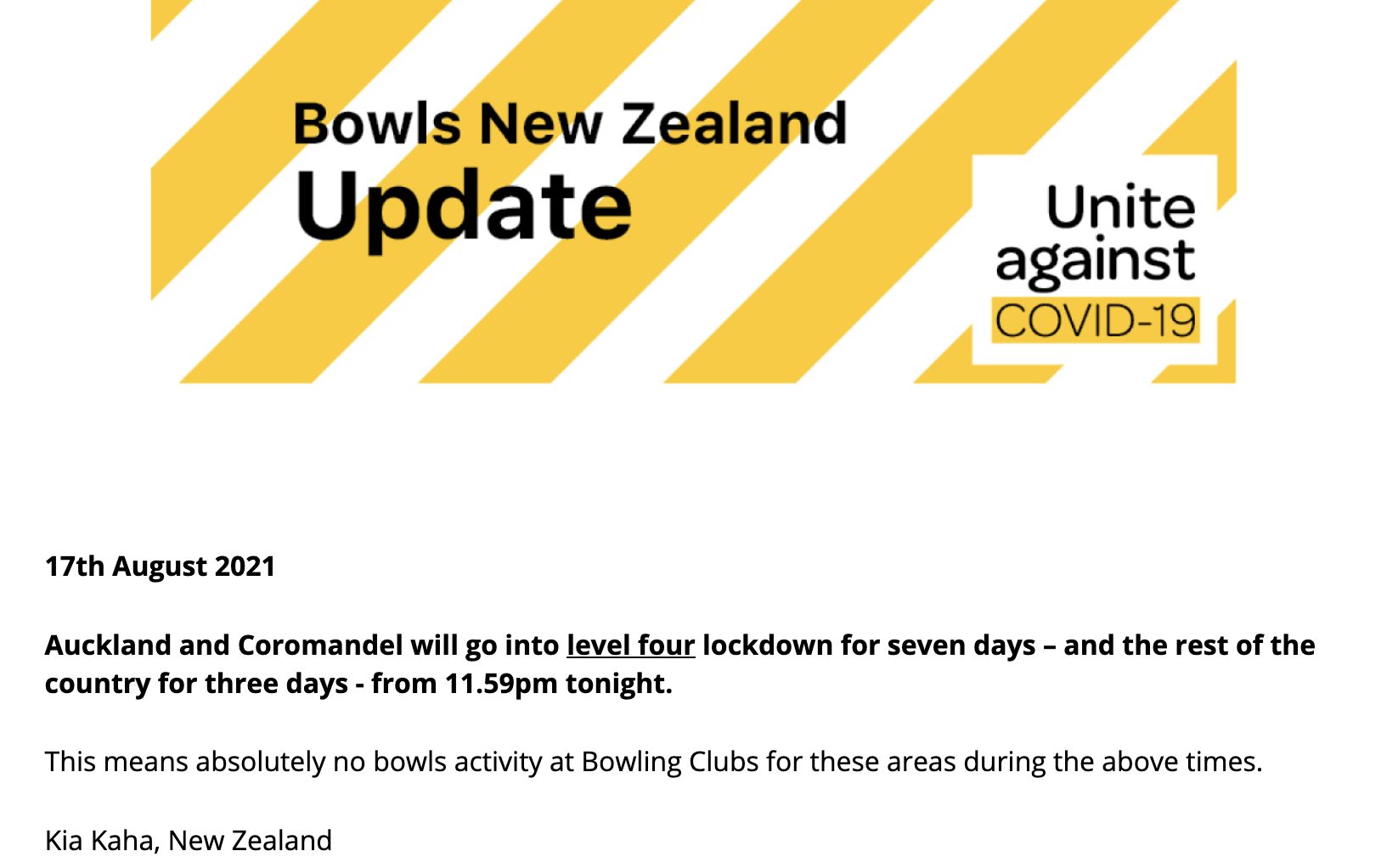 Read more about the article COVID-19 Lockdown Level 4 -11:59 pm Tuesday 17 August 2021